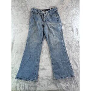 Lee Jeans Women's 14 Short blue light washed denim stretch w/ comfort wasitband